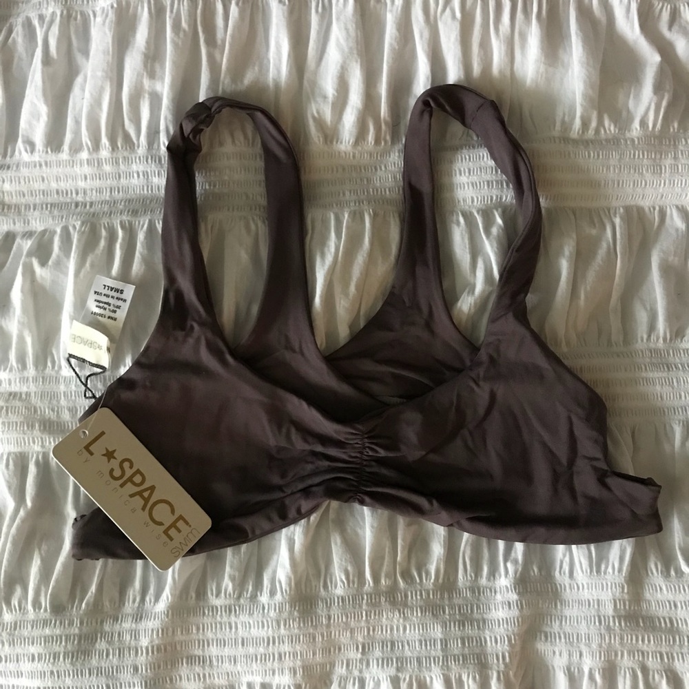 L*Space Lively Cross-Back Bikini Top